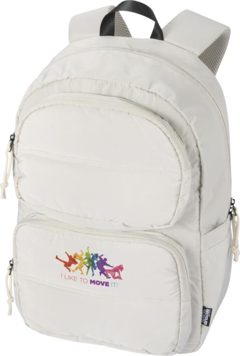 Mochila para portátil reciclada GRS de 15,6 polegadas e 18 L Puffer