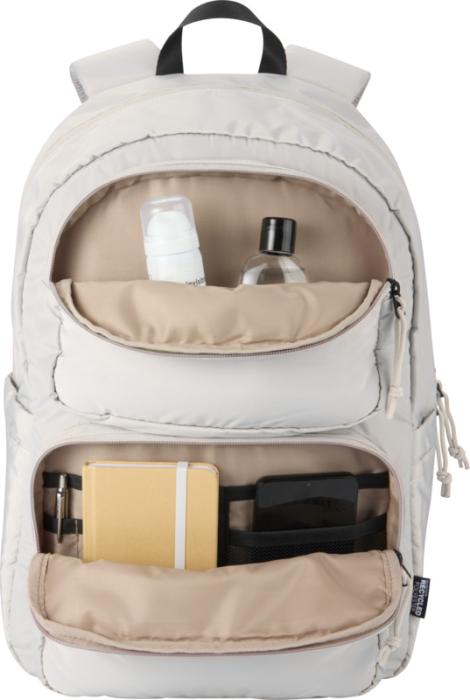 Mochila para portátil reciclada GRS de 15,6 polegadas e 18 L Puffer
