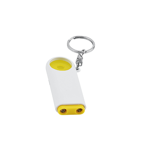 Porta-chaves de plástico com Lanterna 2 LEDS e Ficha de Carrinho