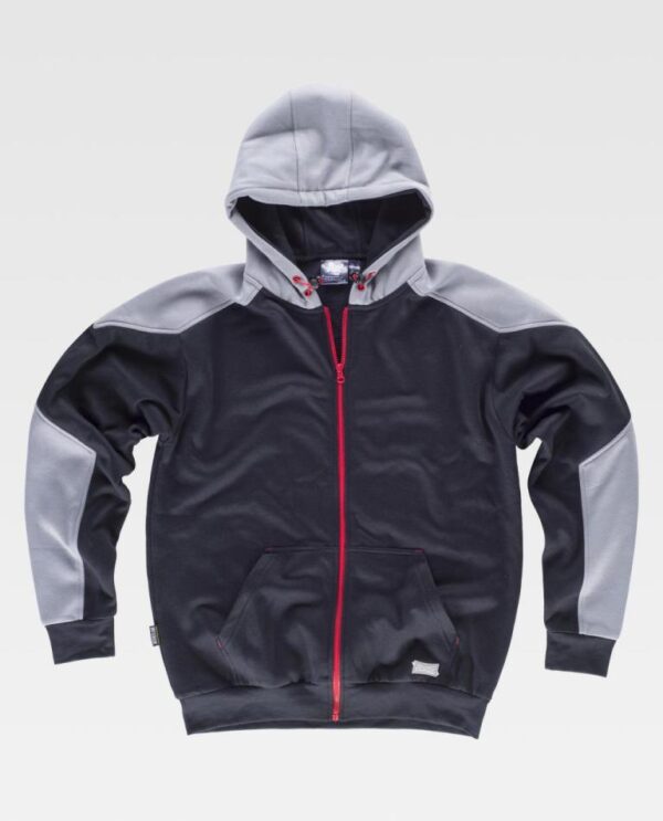 S5530-NG_GRC-0 Básicos sweatshirt com fecho