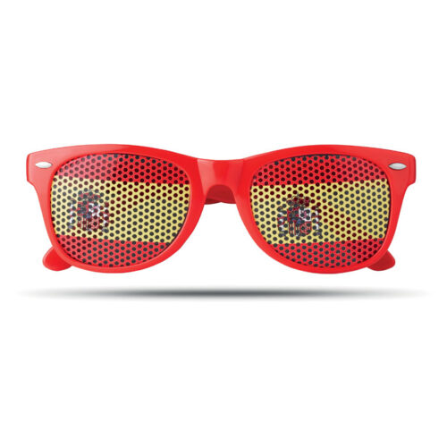 Óculos com lentes estampadas com a bandeira