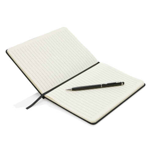 Caderno capa dura A5 com caneta stylus