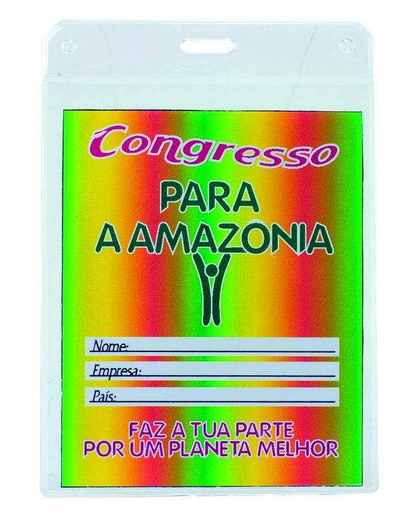 Identificador com lanyard em poliéster