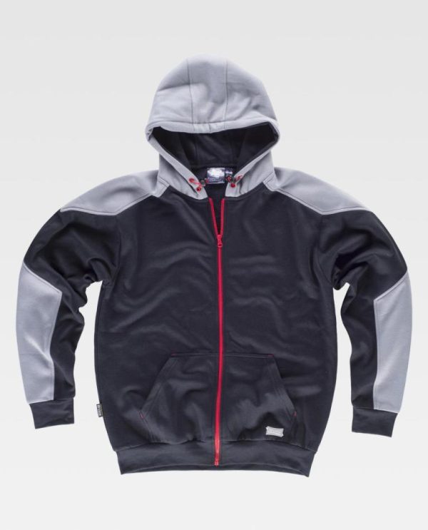 S5530-NG_GRC-0 Básicos sweatshirt com fecho